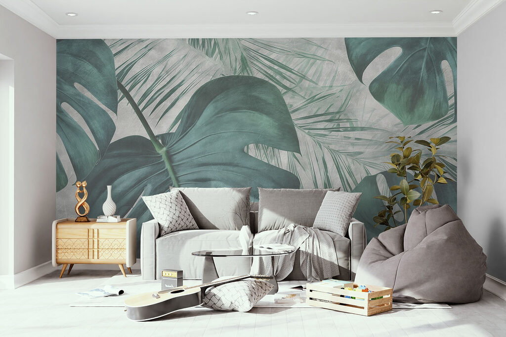 Lush green leaves in soft tones Lush green leaves in soft tones