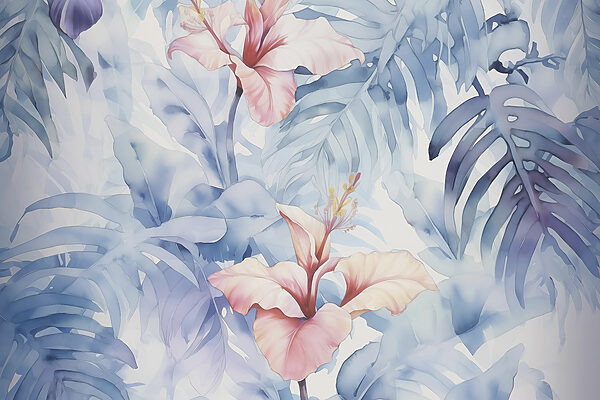 Soft petals amid serene foliage Soft petals amid serene foliage