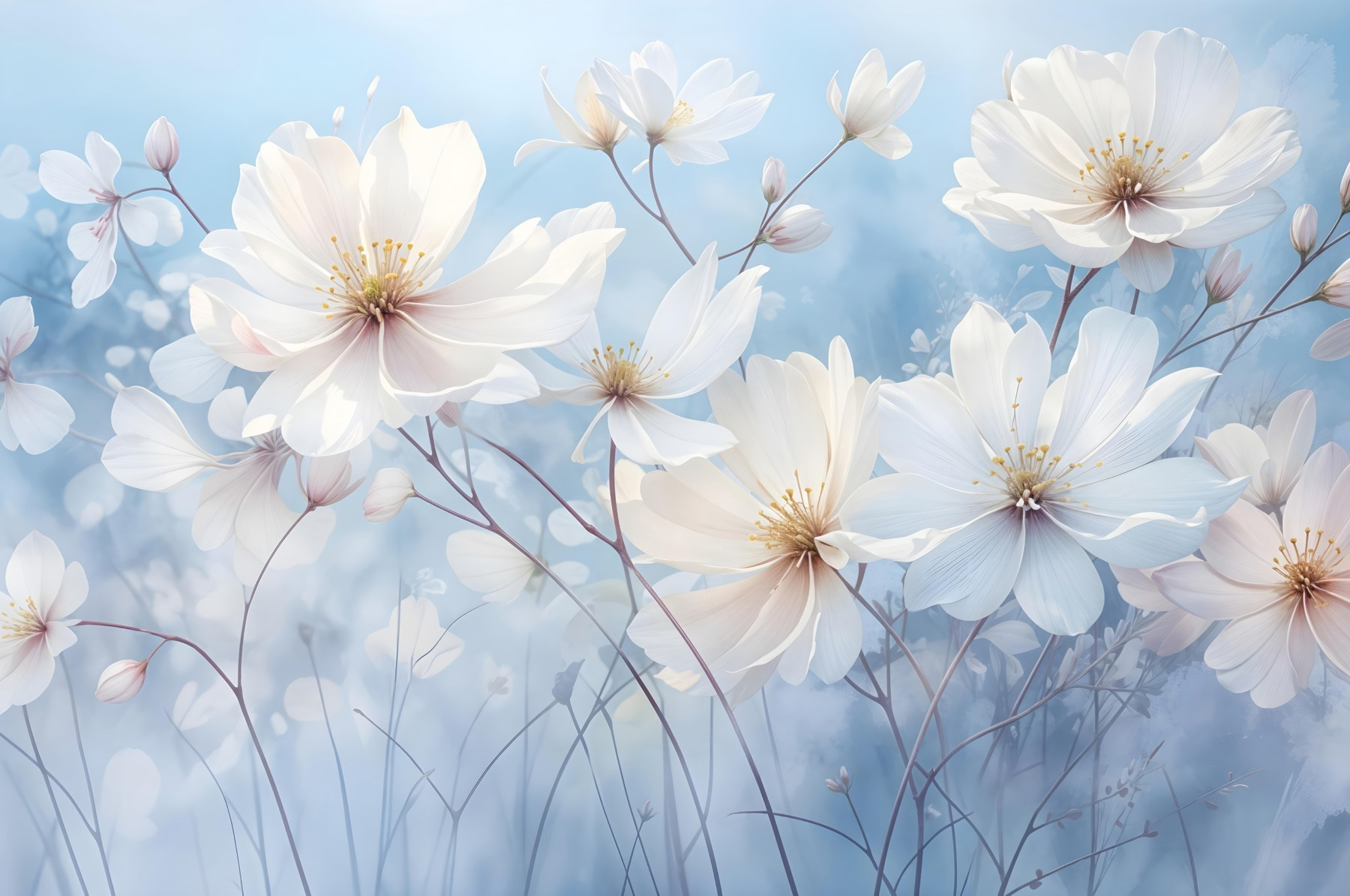 Group of white flowers