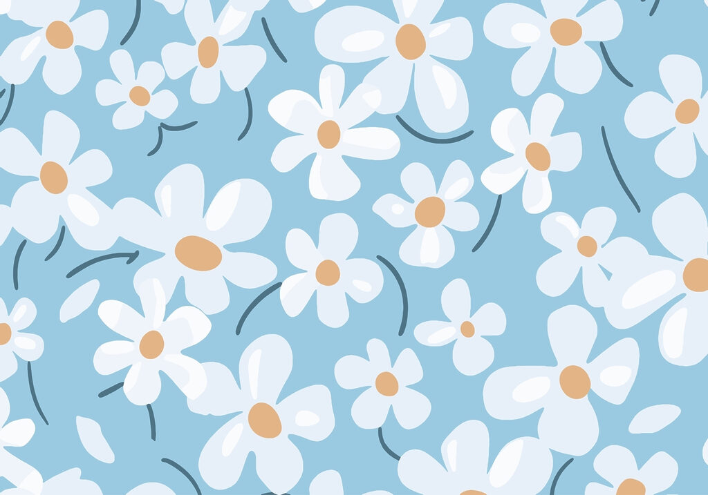 Pattern of white flowers Pattern of white flowers