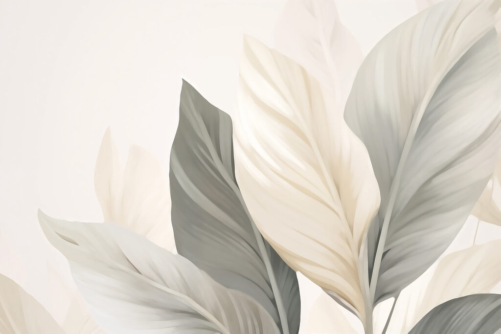 Soft leaves in calming hues