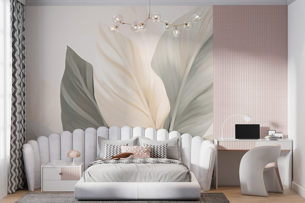 Soft leaves in calming hues