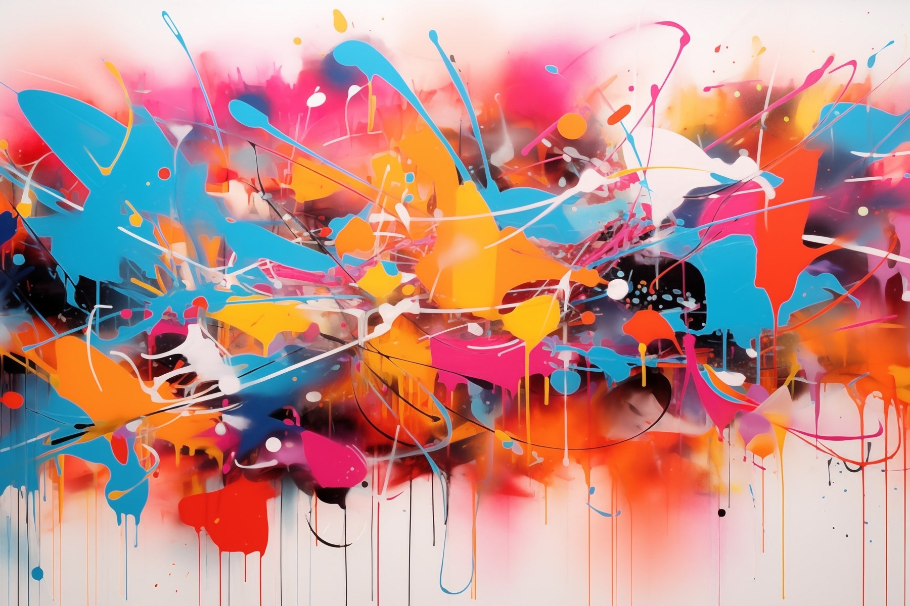 Colorful splattered art Colorful splattered art