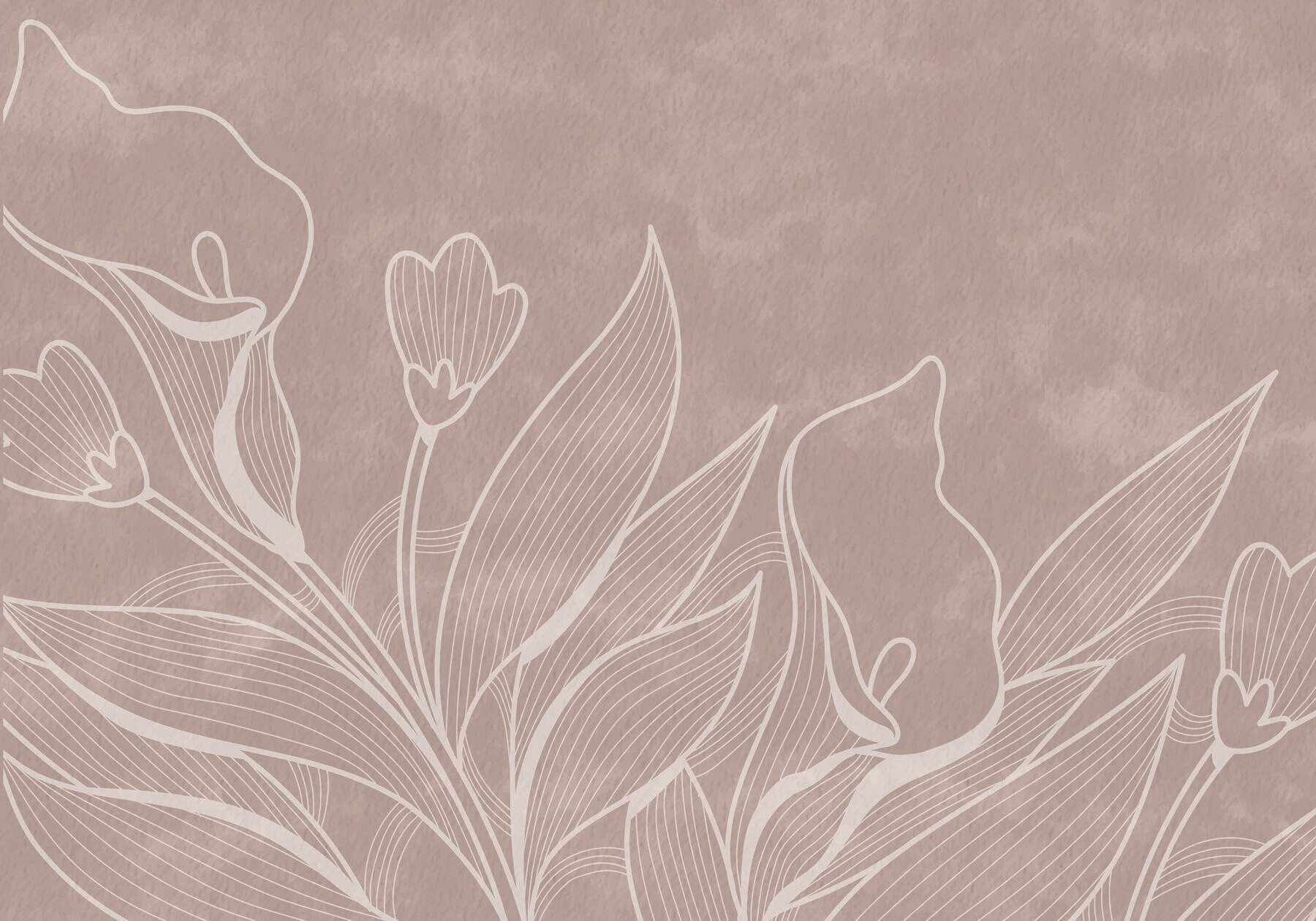 Delicate floral line art design Delicate floral line art design