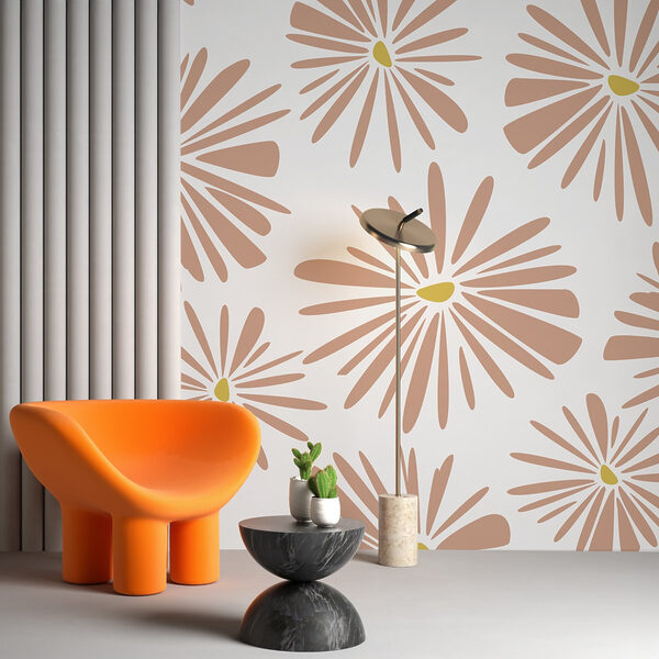 Wall murals Pattern of flowers on a white background (SKU: w02271) Wall murals Wall murals Pattern of flowers on a white background (SKU: w02271)