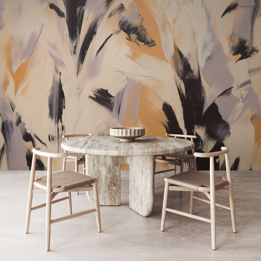 Wall murals Abstract strokes in soft hues. - Image 2