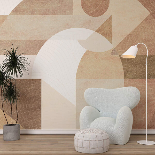 Abstract shapes and muted tones blend Abstract shapes and muted tones blend