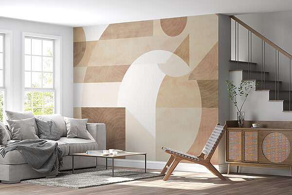 Abstract shapes and muted tones blend Abstract shapes and muted tones blend