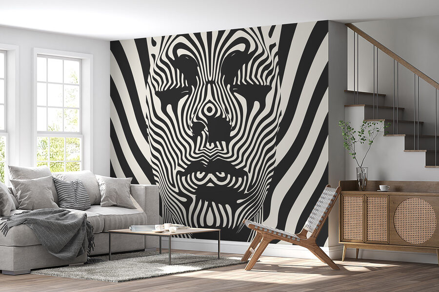 Black and white image of a person's face Black and white image of a person's face