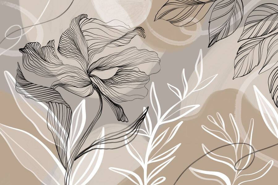 Wall murals Flowing lines and organic shapes combine - Image 7
