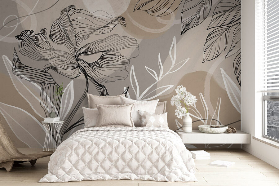 Wall murals Flowing lines and organic shapes combine - Image 2