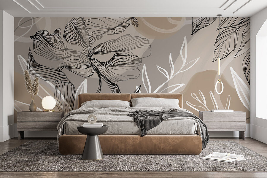 Wall murals Flowing lines and organic shapes combine - Image 3