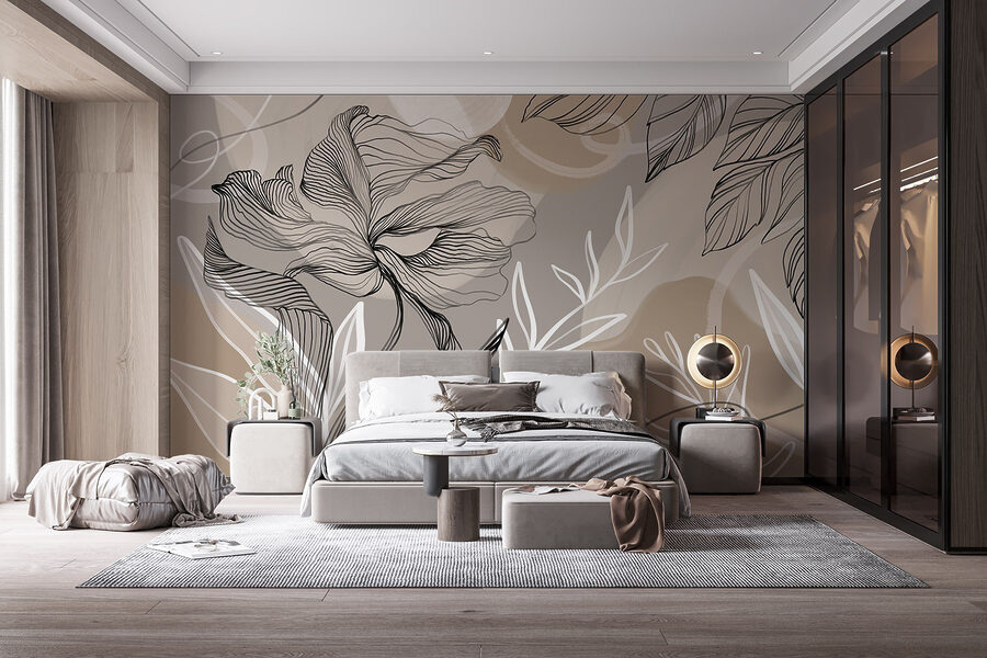 Wall murals Flowing lines and organic shapes combine - Image 4
