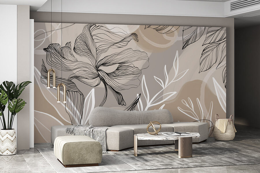 Wall murals Flowing lines and organic shapes combine - Image 5