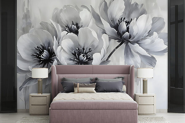 Group of flowers on a white background Group of flowers on a white background
