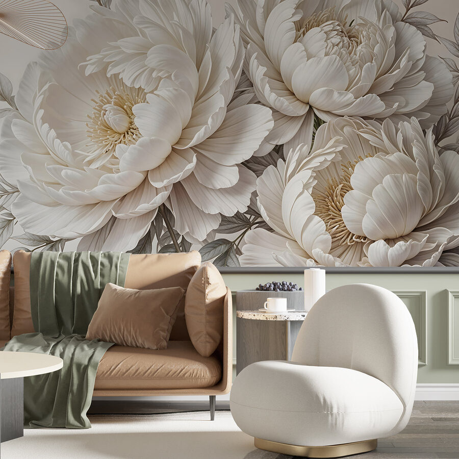 Wall murals Group of white flowers - Image 5