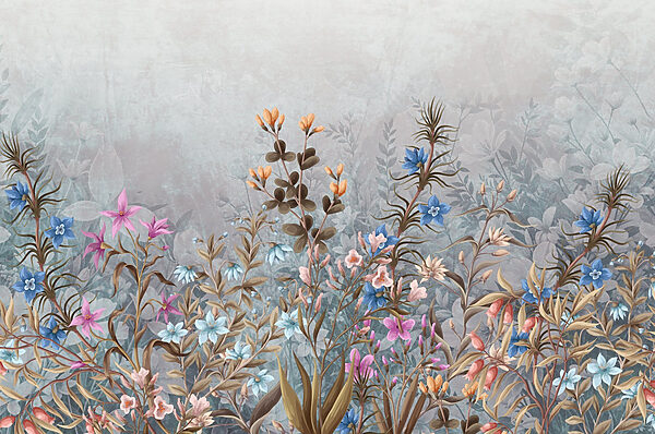 Painting of flowers and leaves Painting of flowers and leaves