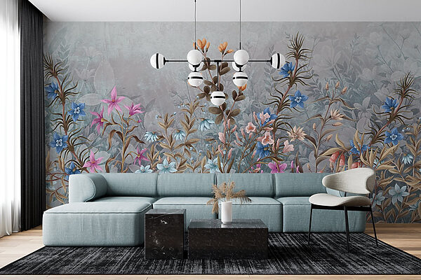 Painting of flowers and leaves Painting of flowers and leaves