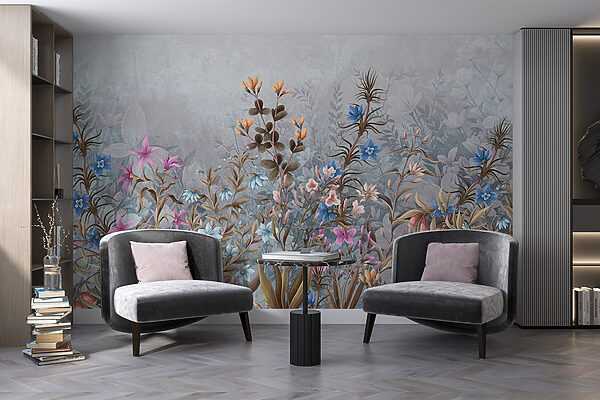 Painting of flowers and leaves Painting of flowers and leaves