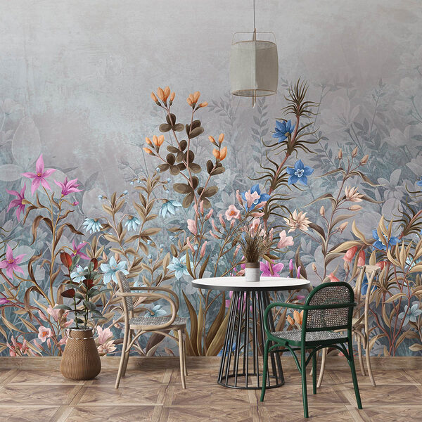 Painting of flowers and leaves Painting of flowers and leaves