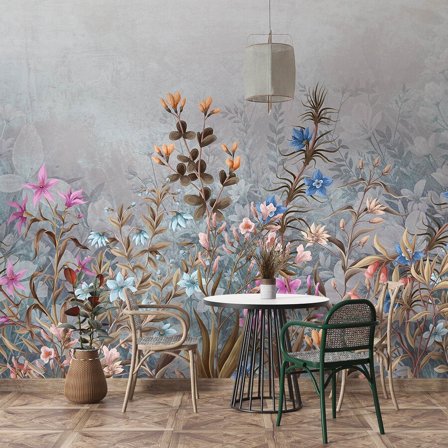 Painting of flowers and leaves Painting of flowers and leaves
