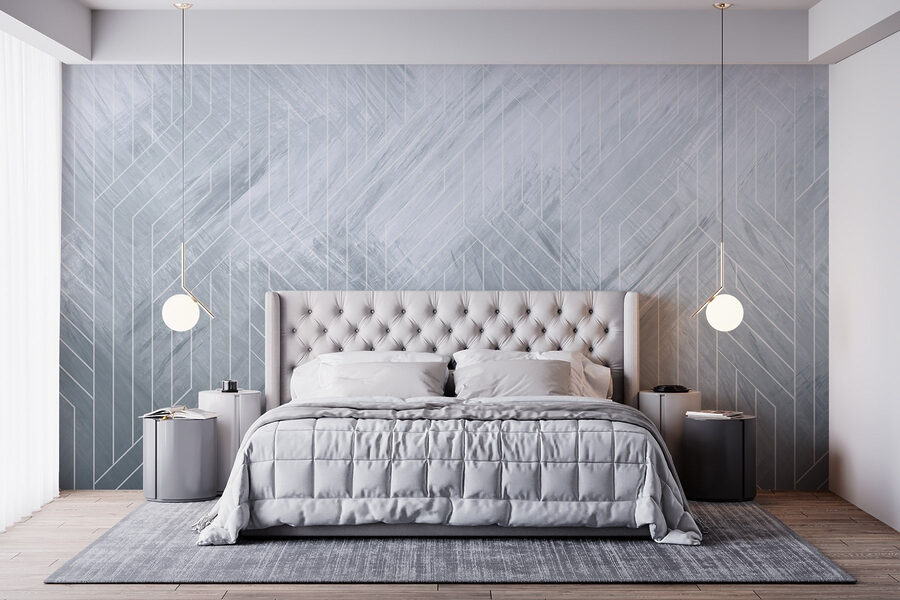Wall murals White lines on a gray surface - Image 2