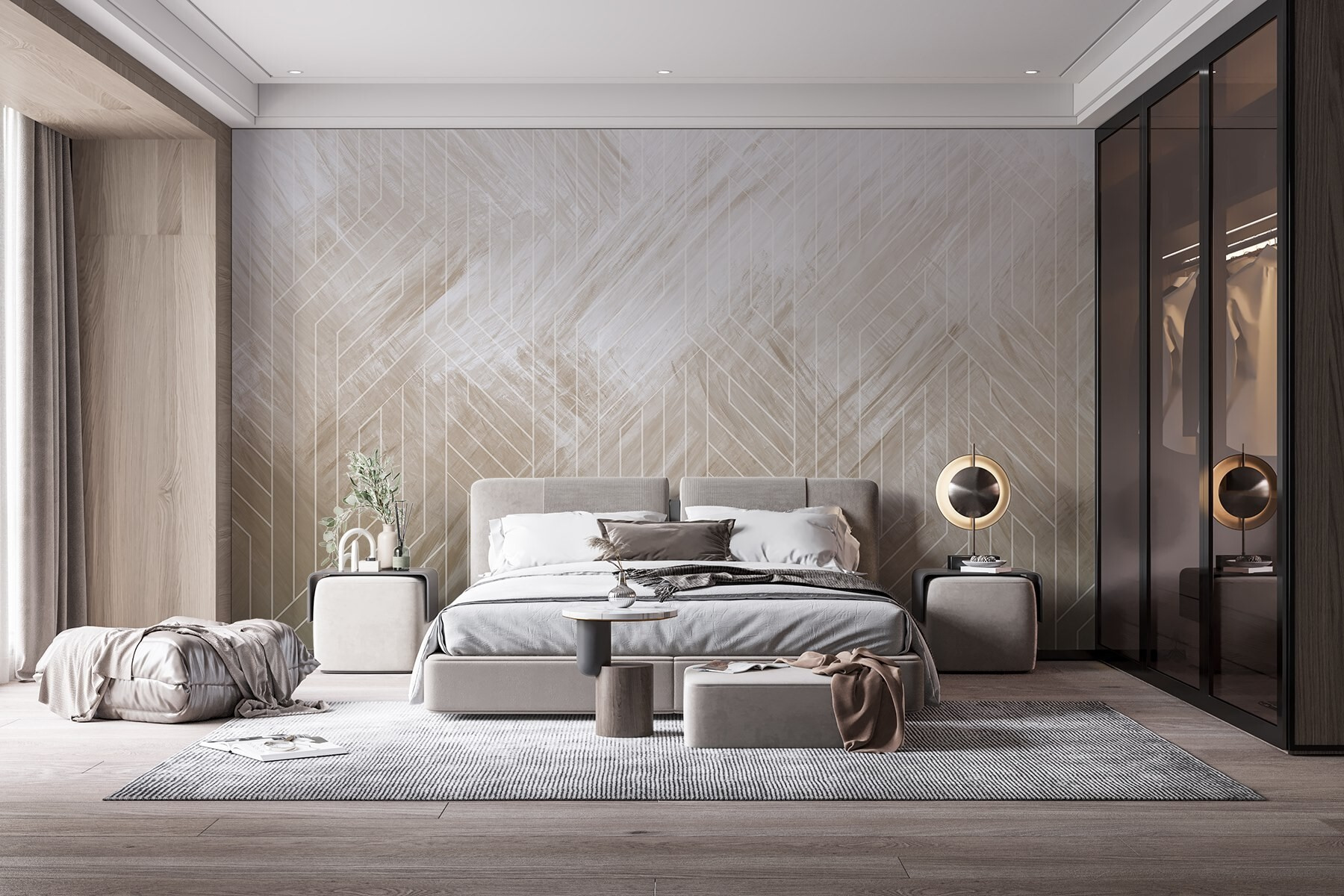 White lines on a white surface White lines on a white surface