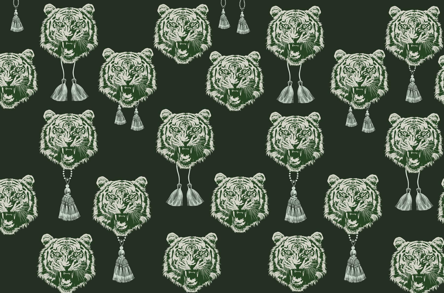 Pattern of tiger heads Pattern of tiger heads