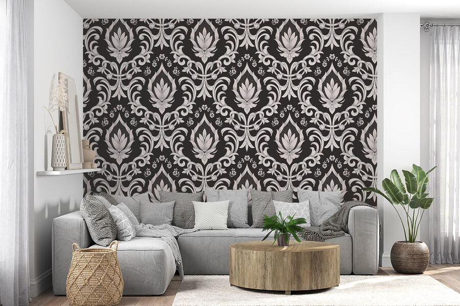 Wall murals Black and white wallpaper