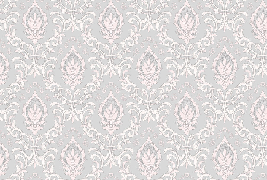 Wallpaper with pink and white designs