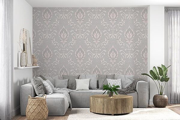 Wallpaper with pink and white designs Wallpaper with pink and white designs