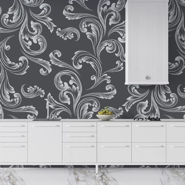 Pattern of white and gray swirls Pattern of white and gray swirls