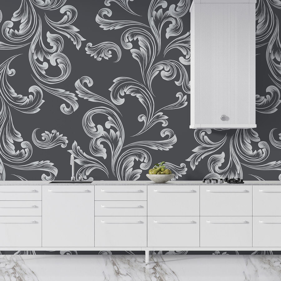 Pattern of white and gray swirls