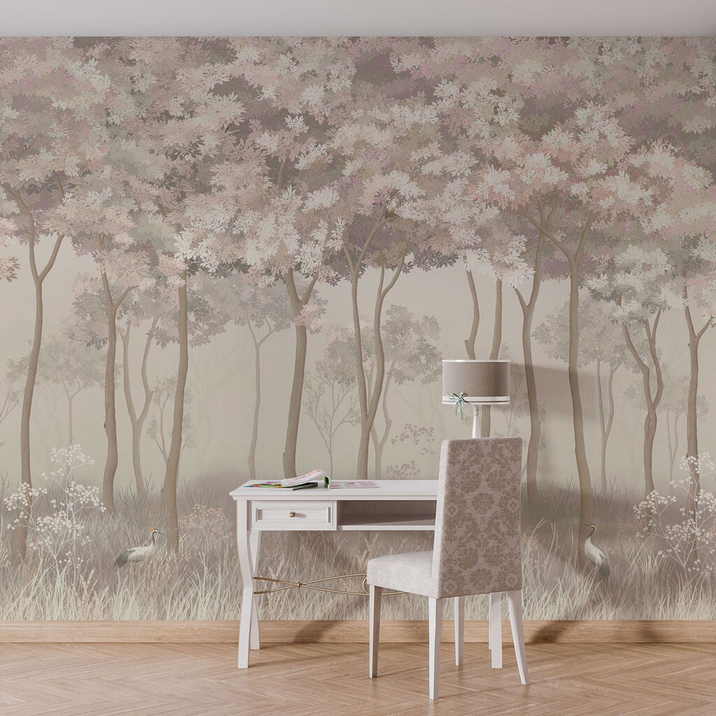 Group of birds in a forest