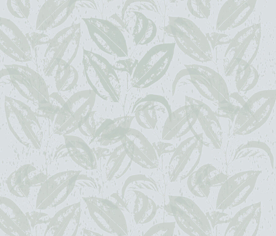 Pattern of leaves on a white background
