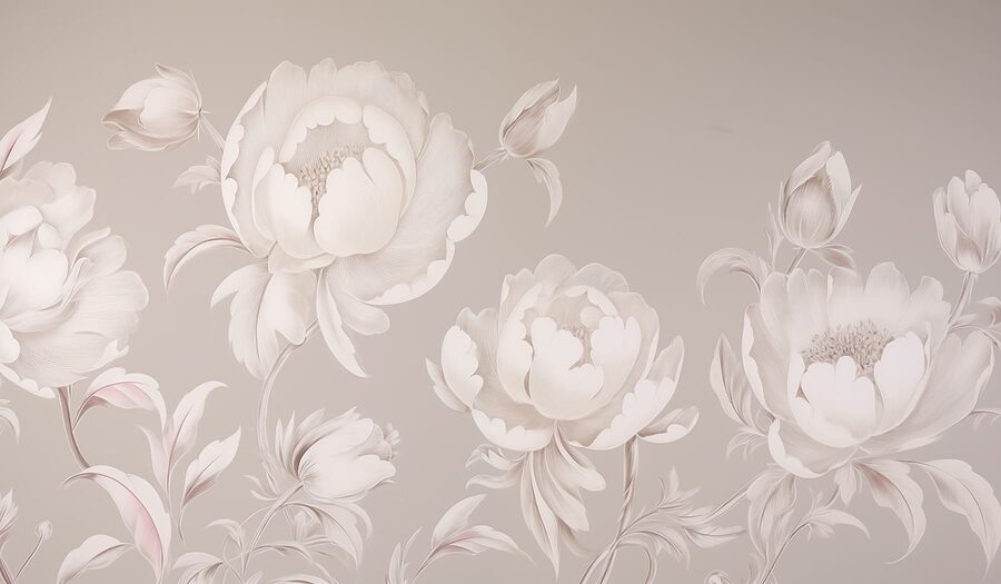 Wall murals Wallpaper with flowers - Image 4