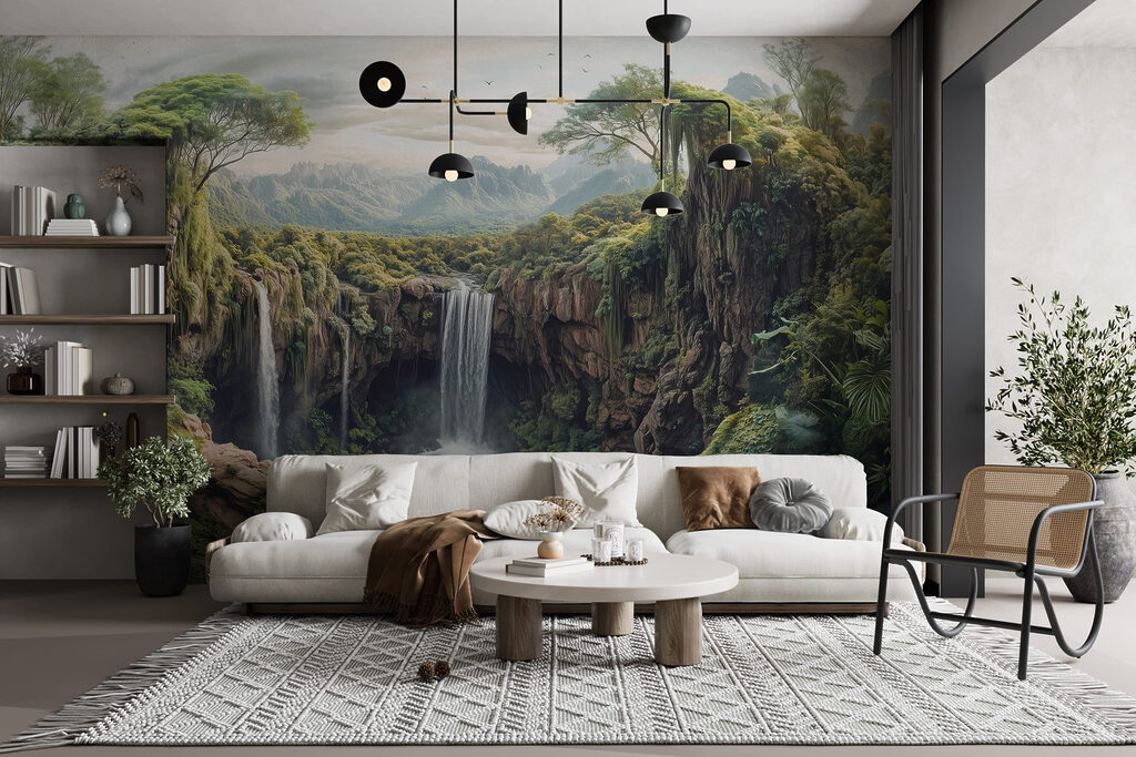 Waterfall in a forest Waterfall in a forest