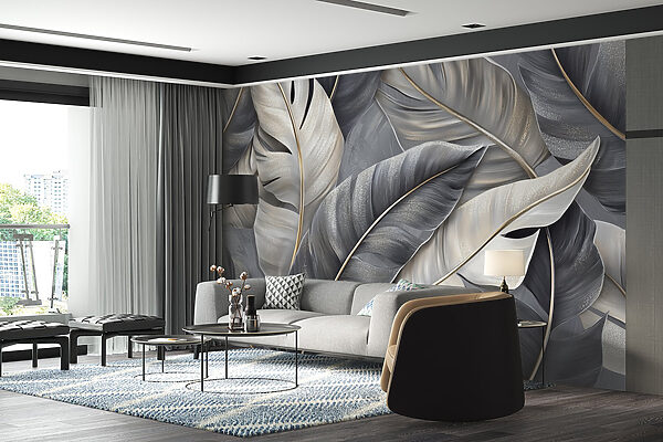 Group of feathers on a grey surface