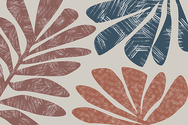 Bold leaves in warm hues Bold leaves in warm hues