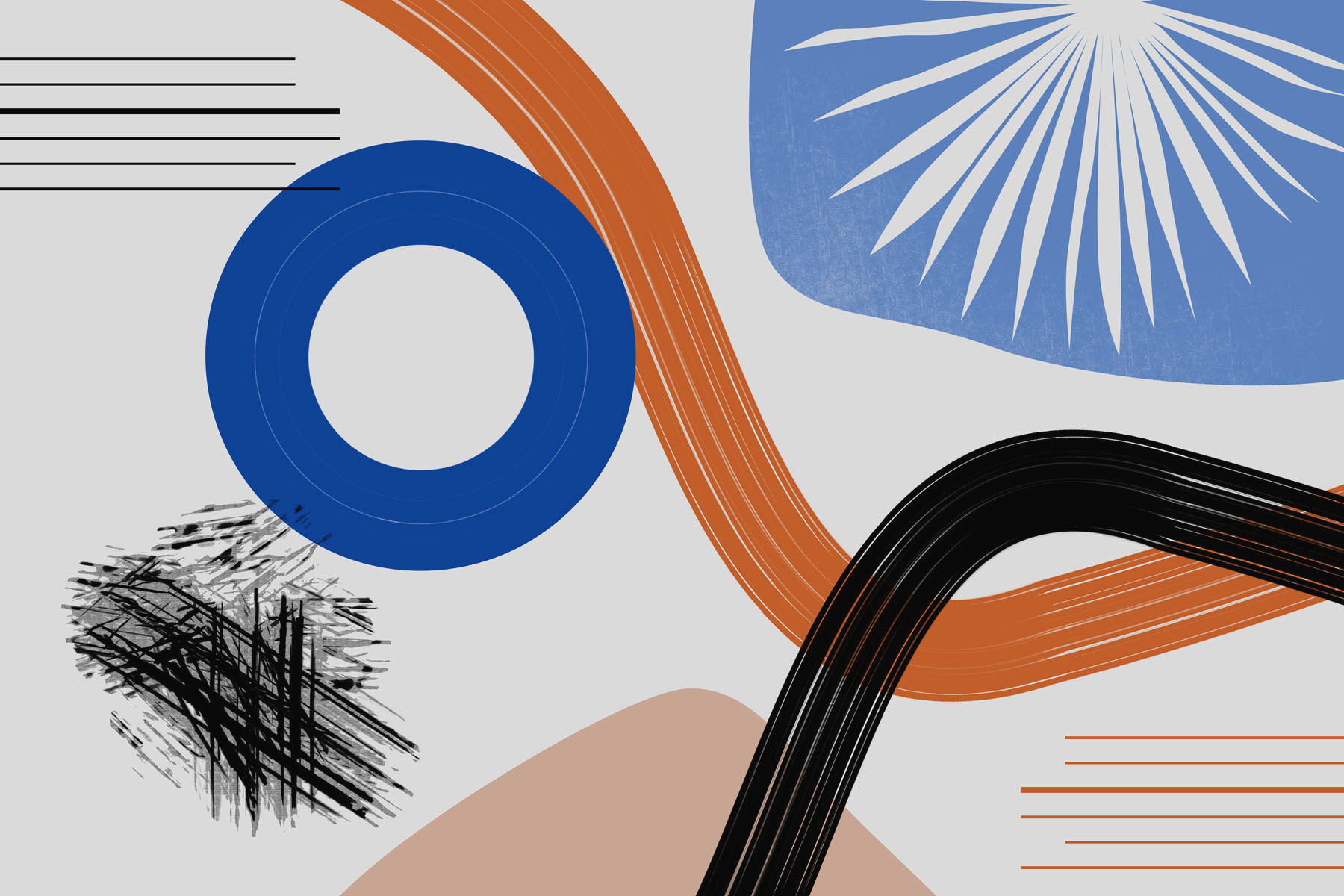 Colorful art piece with lines and circles Colorful art piece with lines and circles