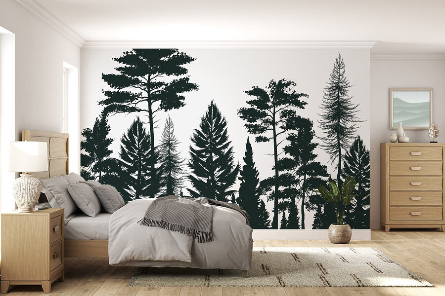 Group of trees in a forest
