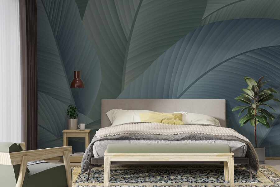 Serene foliage in calming hues