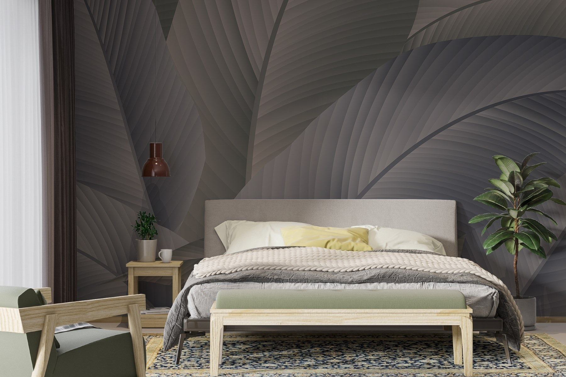 Elegant layers of textured leaves