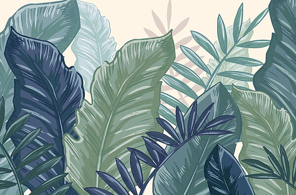 Lush greenery in vibrant hues Lush greenery in vibrant hues