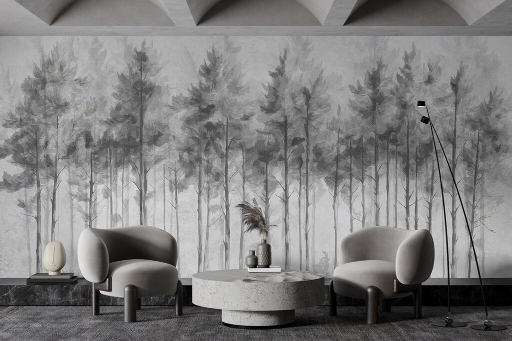 Group of trees in a forest