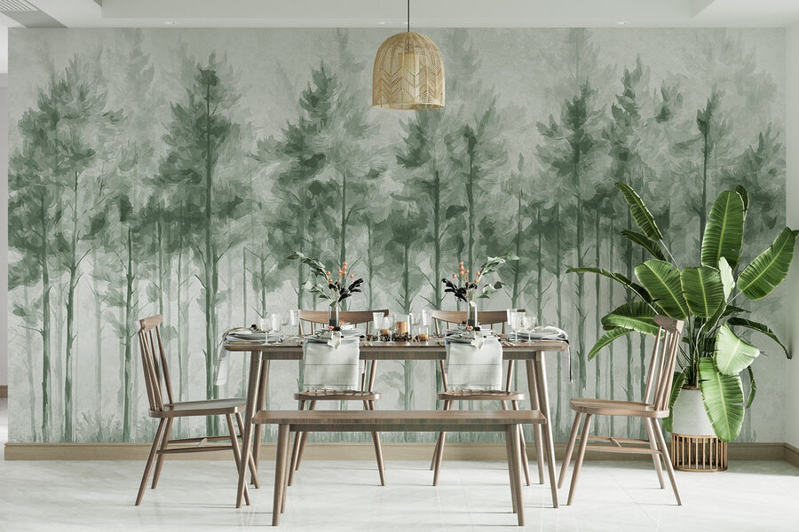 Group of trees in a forest