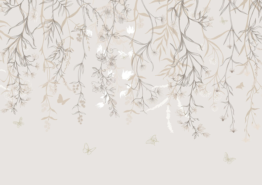 Delicate blooms cascade from above. Delicate blooms cascade from above.