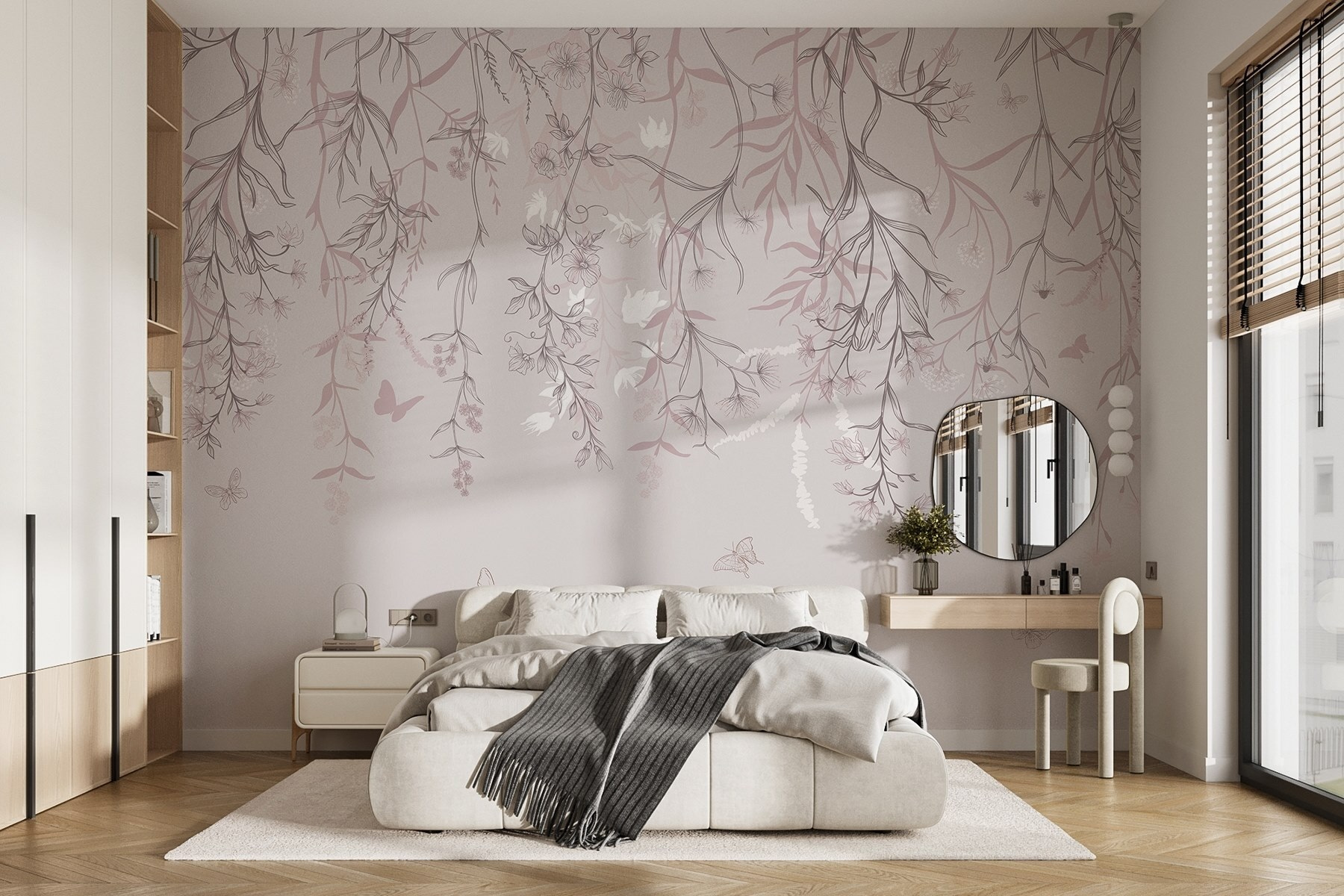 Delicate floral patterns in soft hues