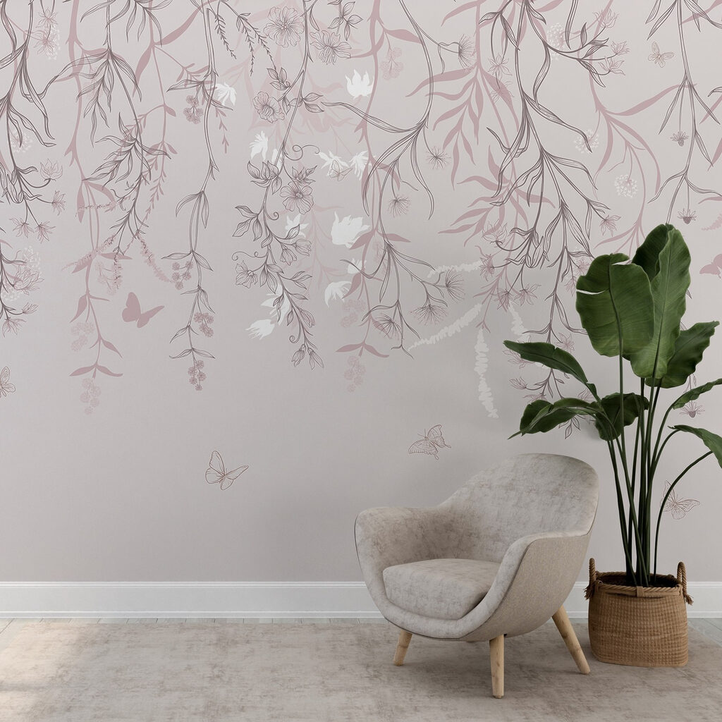 Delicate floral patterns in soft hues