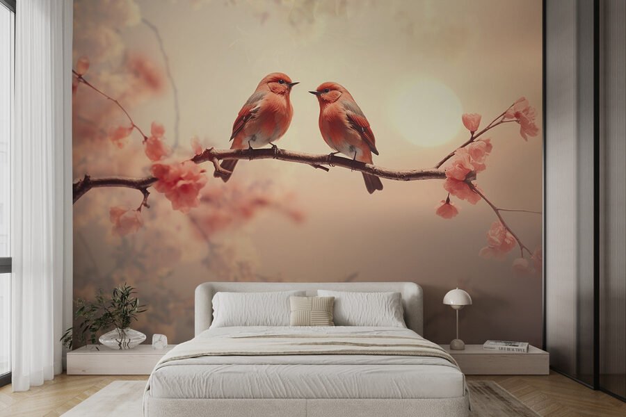 Two birds on a branch
